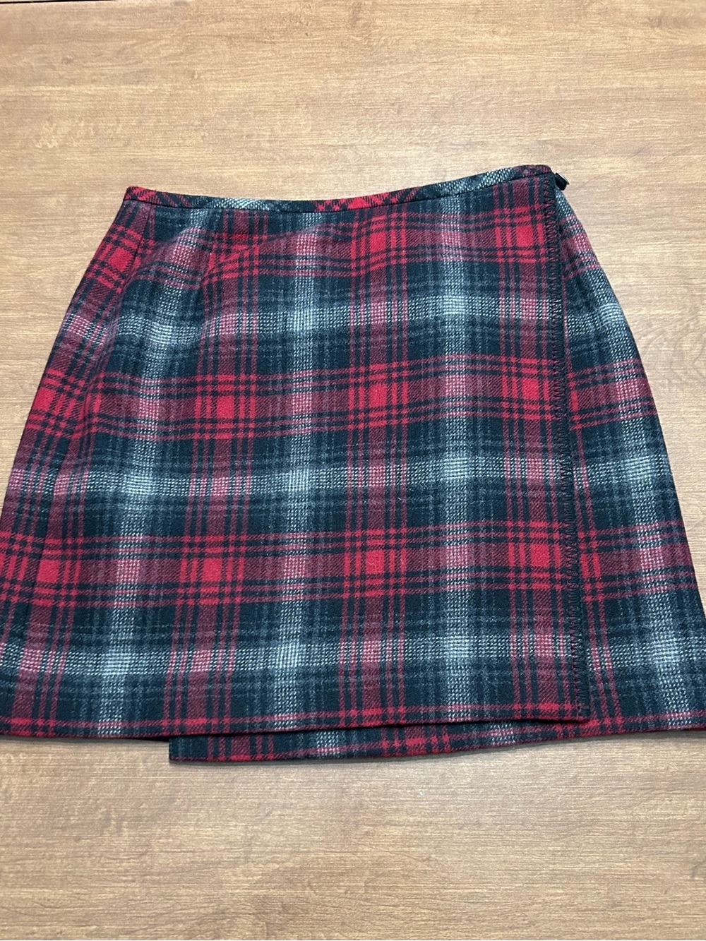Eddie Bauer Classic Red & Black Plaid Mini Skirt